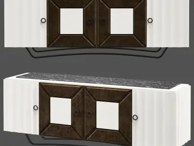 PANTELLERIA 4 DOOR SIDEBOARD Low-poly 3D model