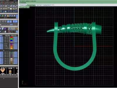 Floating Bar Gold Ring 3D print model