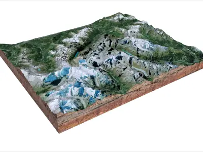 Alps Valle D Aosta Italy 3D model