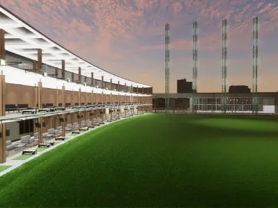 driving range golf 3D model