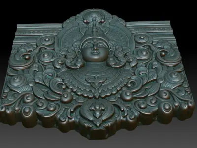 Indian Temple Wall basrelief 09 240613 3D print model
