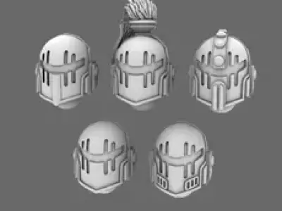 Space Knights V10 Hooded Helmet Type 251101 3D print model