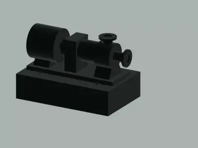 100A Industrial Pump JIS Flange 3D Model for Piping Design 3D model