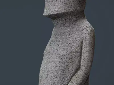 MOAI STATUE Low-poly 3D model
