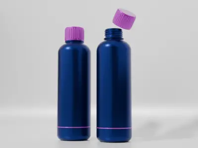 Water Bottle 3D Model Free low-poly 3D model