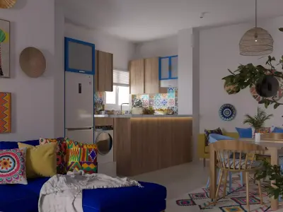 Hotel Unit interior scene  3D model