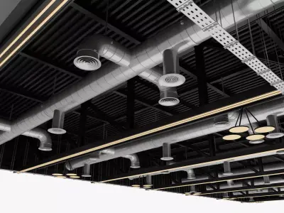 Ceiling Ventilation Pipes 22 3D model