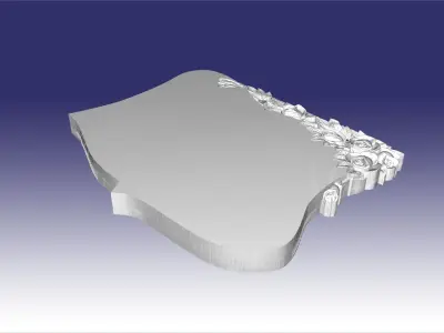 tombstone with roses 68 3D model