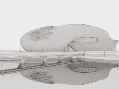 Futuristic building 31 3D model