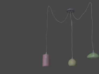 Modern ceiling lamps for interior design 3D model