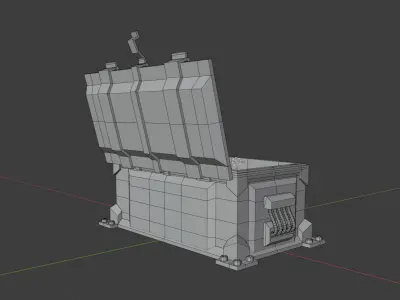 Sci-Fi animated chest Low-poly 3D model