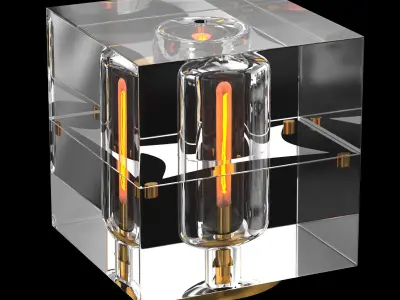 GLACON SQUARE TABLE LAMP 3D model