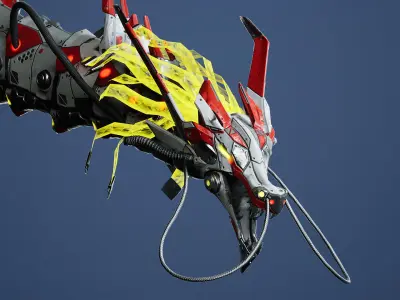 Sci-Fi Dragon Low-poly 3D model