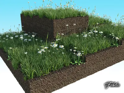 Grass patch 04 3D model