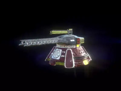 Tower Sci Fi Low-poly 3D model