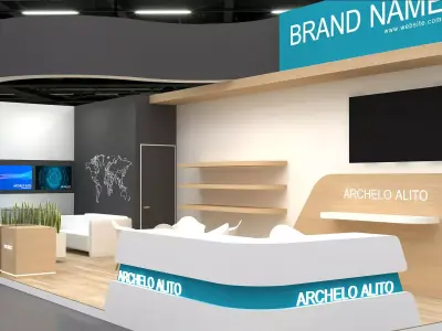 3d exhibition booth 3D model