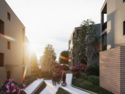 Several residential buildings in the Tyrolean Alps 3D model