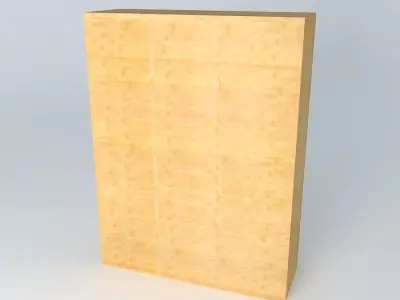 Wardrobe Cupboard DOORS HSU3D 22 17 BRW Milano Oak 3D model