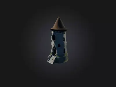 Wizard Tower Low-poly 3D model purchase
