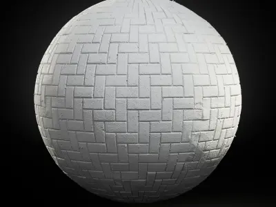 Scanned Herringbone Pavement- 2x2m Texture