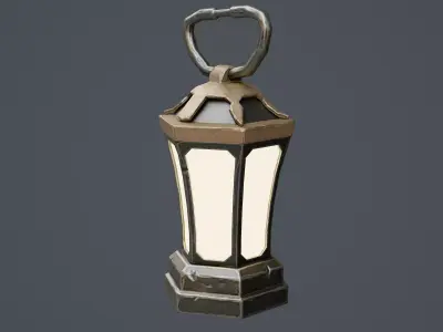 Stylized Lantern Game Ready Model Low-poly 3D model