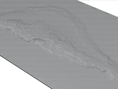 Eua island 3D model terrain Low-poly 3D model