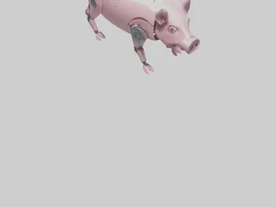 Robot version of a pig model 3D model
