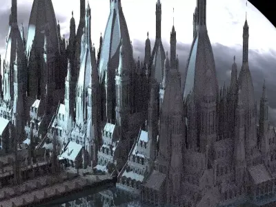 Frozen Mansion Kitbash extended 3D model