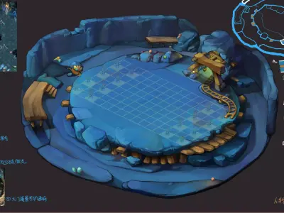 game Low Model - Snow White Dwarf Cave 02 3D model