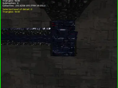 3D Fortress Wall Low-poly 3D model