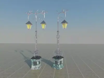 lampposts street lamp COLLECTION 3D model