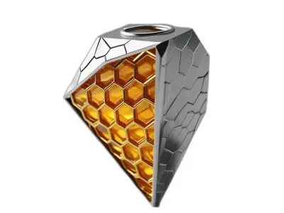Geometric Honeycomb Energy Cell Low-poly 3D model