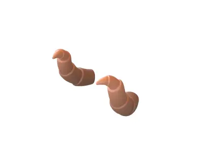 Demon Horn v2 005 Low-poly 3D model
