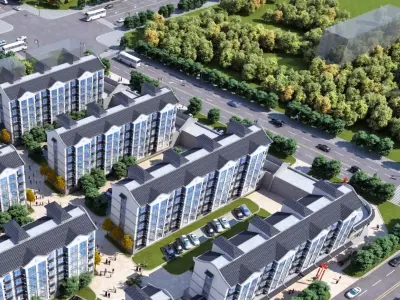 Modern Mid-Rise Residential Community 3D model