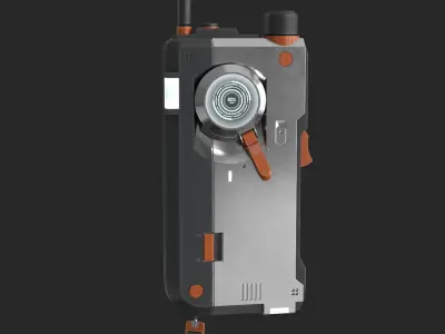 Sci Fi Walkie Talkie Low-poly 3D model