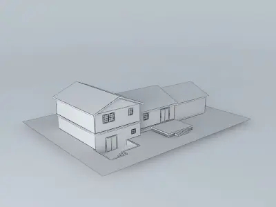 Split Level House Free 3D model purchase