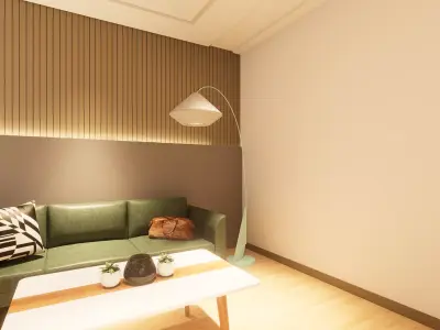 Avenir Dark Bronze Metal Arc Floor Lamp Low-poly 3D model