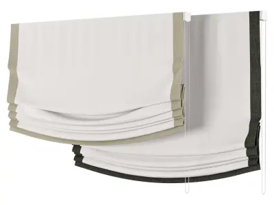 Roman Curtains 53 Etsy Relaxed Roman Shade 3D model