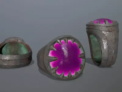 Skull Ring Low-poly 3D model