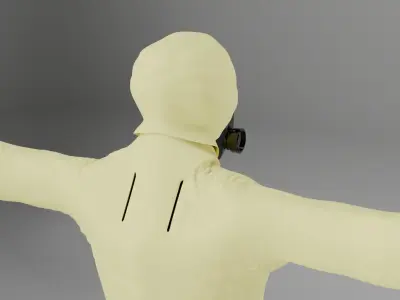 Hazmat Character Rigged 3D model