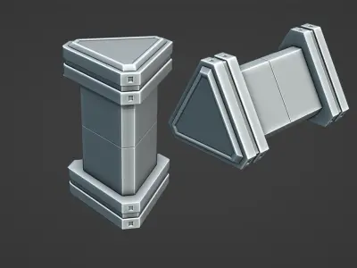HardSurface - Sci-Fi Signal Tower  3D model