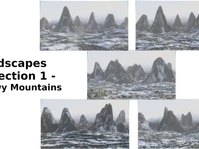 Landscapes 1 - Snowy Mountains 1 - Collection 3D model