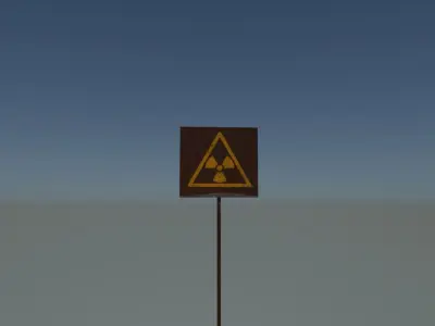 Sign radiation Free low-poly 3D model