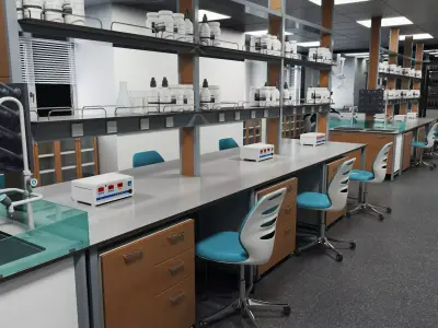 Modern Science Laboratory Low-poly 3D model