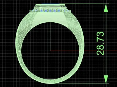 Jewelry ring 372 3D print model