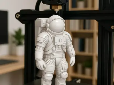 Astronaut STL 3D Printable Space Suit Character Explorer Figure 3D print model