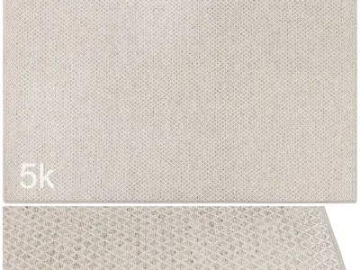 Carpet set 2224 - Jute Rug Taupe - 5K 3D model