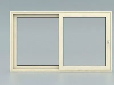 laos Aluminum Window Low-poly 3D model