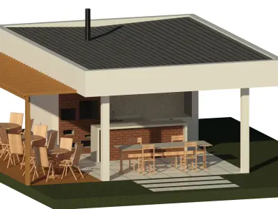 Quiosque  - kiosk 3D model