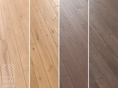 Boen Oak Parquet Flooring - Herringbone-Chevron- Linear-Set of 5 Texture